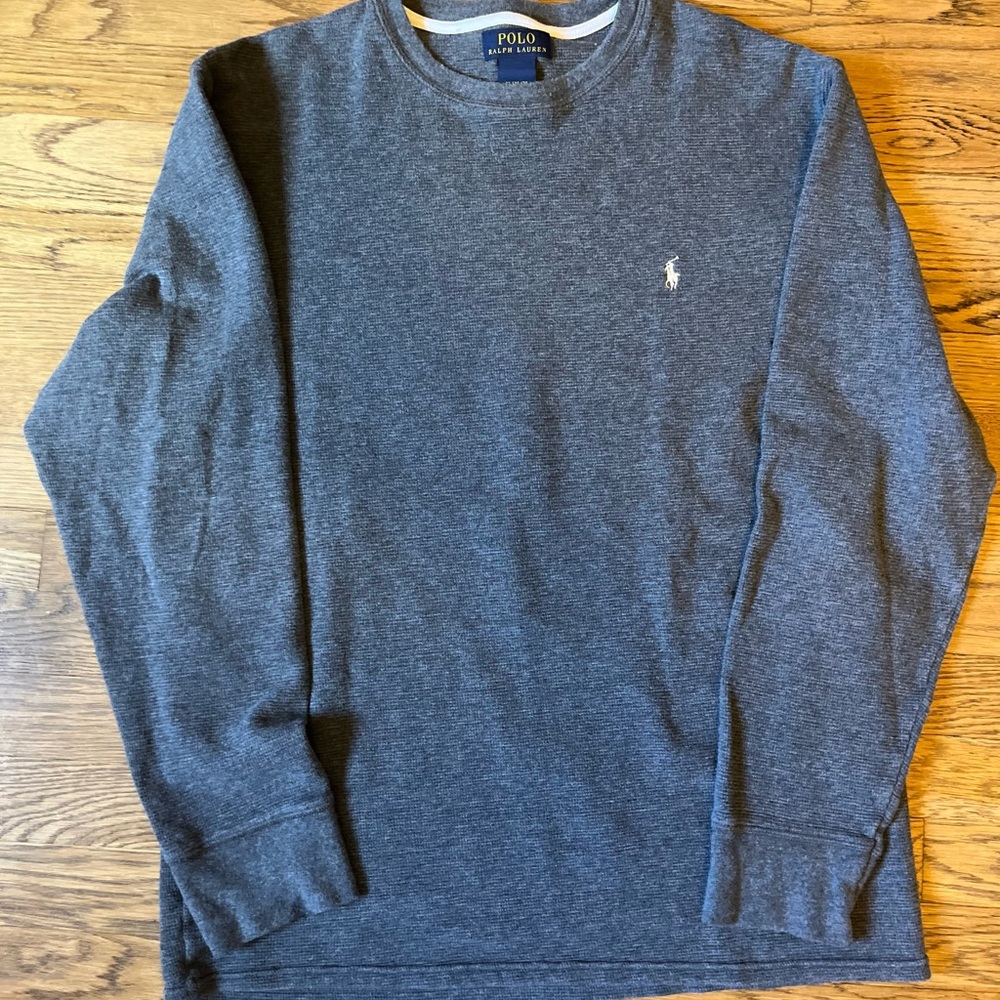 Polo by Ralph Lauren Charcoal Knit Top